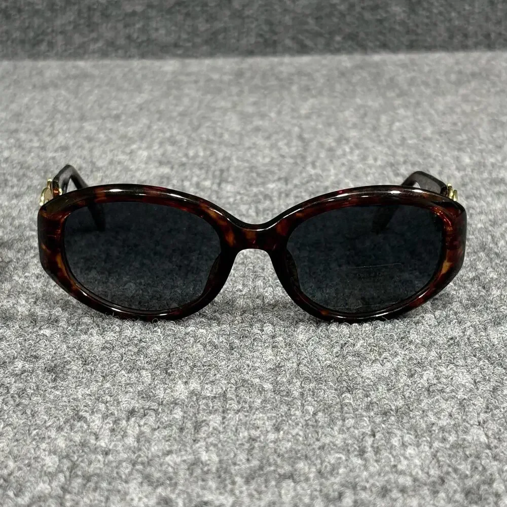 Rocco Originals Sunglasses Womens Brown Tortoise Oval Gray Lens DA 28254